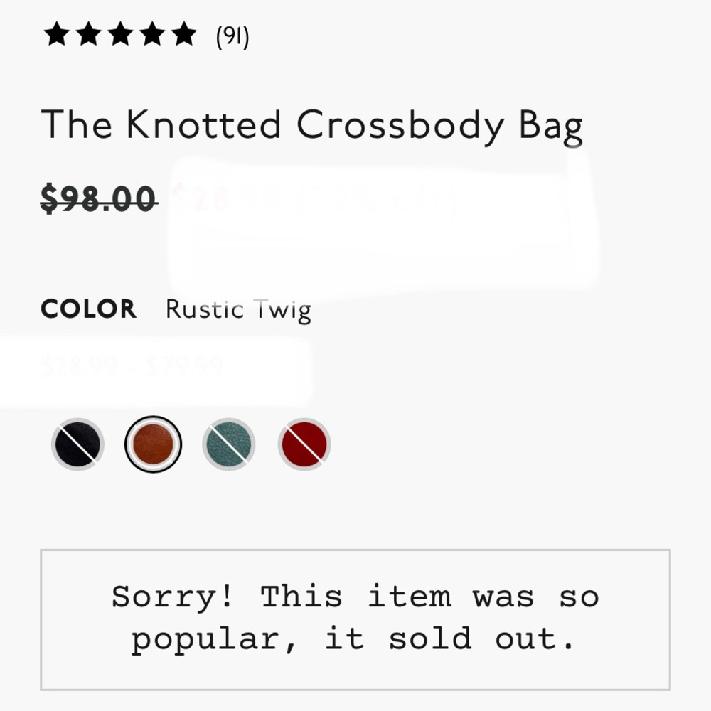 NWT Madewell The Knotted Crossbody Bag Leather/Rustic Twig - Picture 8 of 16